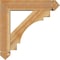 Ekena Millwork Merced Arts and Crafts Rough Sawn Bracket w/ Offset Brace, Western Red Cedar, 6"W x 24"D x 24"H BKT0604X24X24MRC03RWR - alternate 4